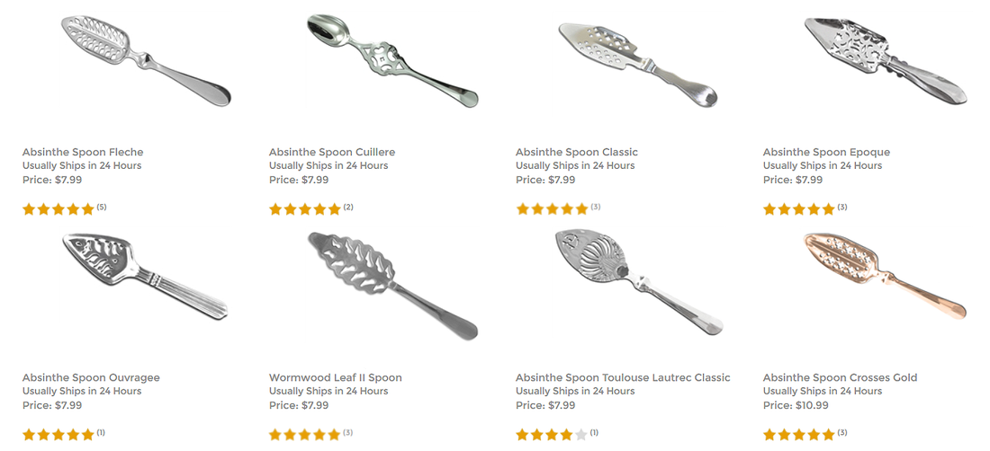 Various Absinthe Spoons